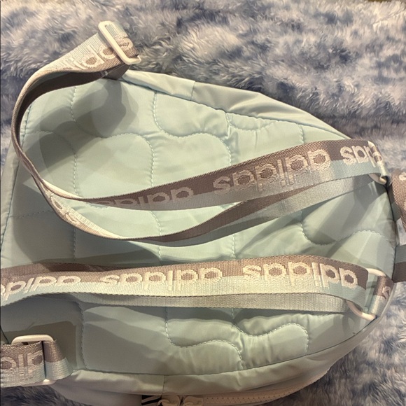Adidas Sky Blue Compact Linear Mini Backpack NWT - Picture 2 of 6